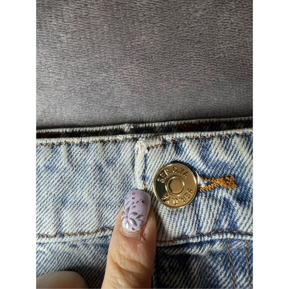 Revolve SER.O.YA Skirt Womens Size 25 Skylight Zuri Micro Mini Distressed Denim - Picture 7 of 13